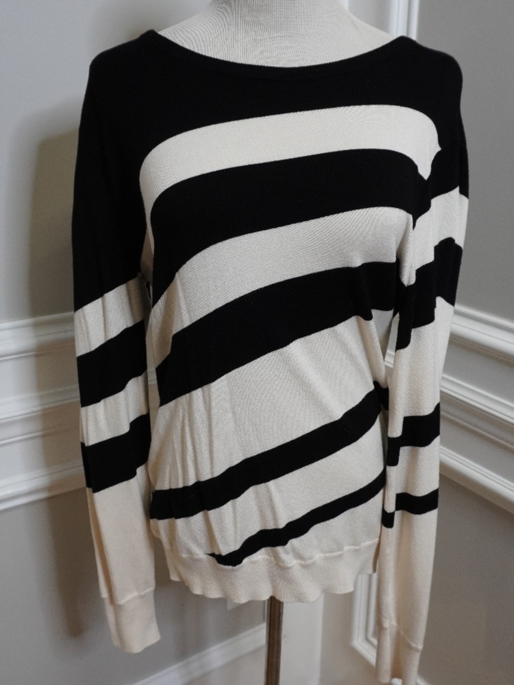 Premise Studio Soft Striped Sweater, Size L